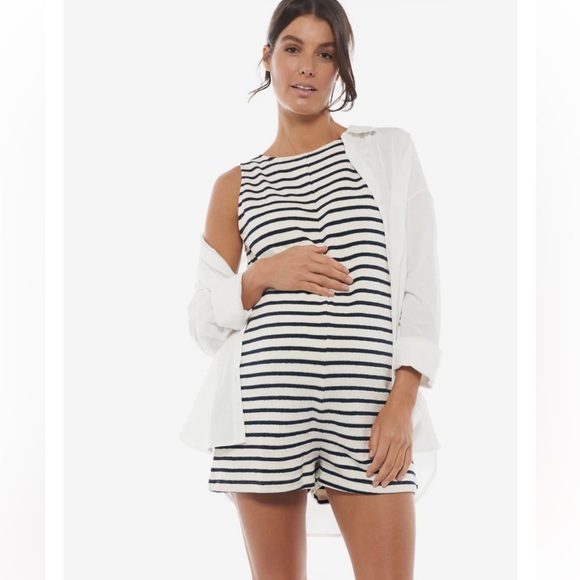 Bea The Label Striped Nursing Maternity Playsuit - Picture 2 of 4